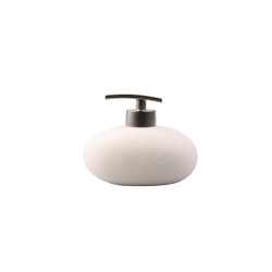 Dispenser sapone Stone - da banco - capacità 480 ml - bianco - King Collection