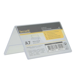 Display a V in plastica - 7,8 x 10,6 x 6,7 cm (A7) - Securit