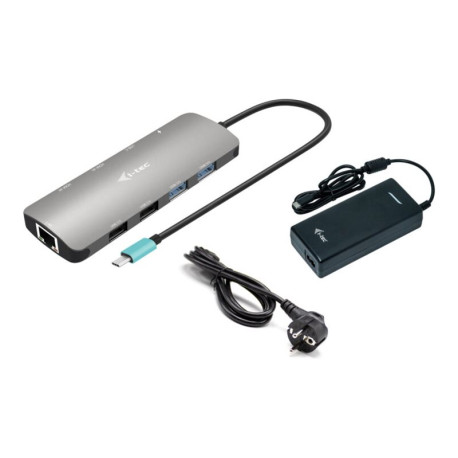 i-Tec Nano Dock - Docking station - USB-C / USB4 / Thunderbolt 3 / Thunderbolt 4 - 2 x HDMI - GigE - 112 Watt - con caricabatte