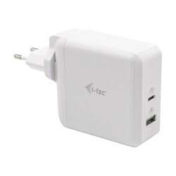 i-Tec USB-C Travel Charger - Alimentatore - 60 Watt - 3 A - QC 3.0 - 2 connettori di uscita (USB, USB-C)