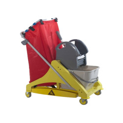 Carrello per pulizie QO-Kart Multi - salvaspazio - 25 L - 42 x 81 x 108 cm - Taxon
