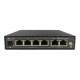 LevelOne FEP-0631 - Switch - unmanaged - 4 x 10/100 (PoE) + 2 x (uplink) 10/100 - desktop - PoE (60 W)