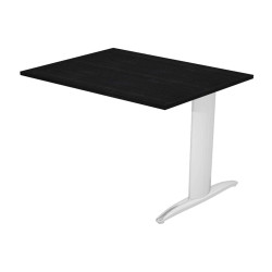 Allungo reversibile dx/sx per scrivanie Easy - 80 x 60 cm - Nero venato/metal cromato