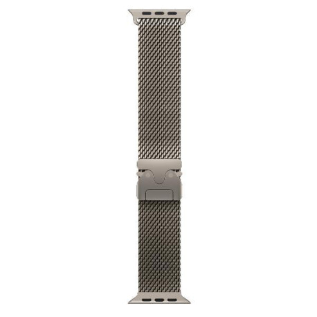 Apple Loop in maglia milanese in titanio naturale (49 mm) - Large