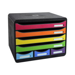Exacompta Classic Iderama Store-Box Mini A4+ - Cassettiera - 7 cassetti - orizzontale - arlecchino