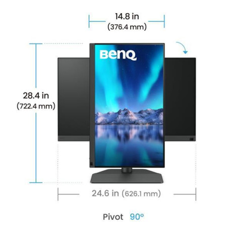 BenQ SW242Q, 61,2 cm (24.1'), 1920 x 1080 Pixel, Full HD, LED, 5 ms, Nero