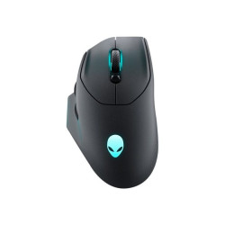 Alienware AW620M - Mouse - per destrorsi - ottica - 7 pulsanti - senza fili, cablato - USB, 2.4 GHz - Dark Side of the Moon - r