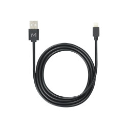 Mobilis - Cavo per ricarica / dati - USB maschio a Lightning maschio - 1 m - nero - per Apple iPad/iPhone/iPod (Lightning)