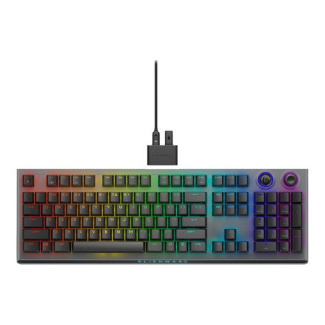 Alienware Tri-Mode AW920K - Tastiera - AlienFX per tasto RGB/16,8 milioni di colori - senza fili - USB, 2.4 GHz, Bluetooth 5.1 