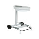 Carrello portasacco - 54,6x60xH94cm - con ruote - 110L - acciaio - bianco - Stilcasa