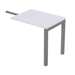 Allungo reversibile dx/sx Agorà - 80x60cm - Bianco - Gamba antracite