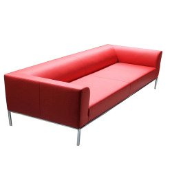 Divanetto Diwa DW2 - 2 posti - con braccioli inclusi - rosso - Unisit