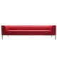 Divanetto Diwa DW3 - 3 posti - con braccioli inclusi - rosso - Unisit
