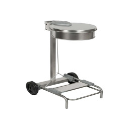 Carrello portasacco - 54,6x60xH94cm - con ruote - 110L - acciaio inox - Stilcasa