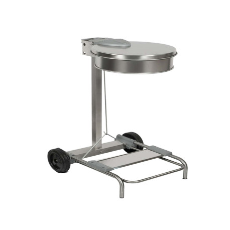 Carrello portasacco - 54,6x60xH94cm - con ruote - 110L - acciaio inox - Stilcasa