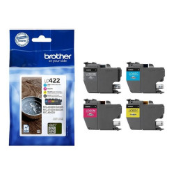 Brother LC422 Value Pack - Confezione da 4 - nero, giallo, ciano, magenta - originale - cartuccia d'inchiostro - per Brother MF