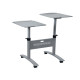 Carrello Twin - per proiettori multimediali - 2 ripiani - con ruote - 86 x 60 x 120 cm - grigio - Nobo