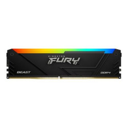 Kingston FURY Beast RGB - DDR4 - kit - 128 GB: 4 x 32 GB - DIMM 288-PIN - 2666 MHz - CL16 - 1.2 V - senza buffer - on-die ECC -