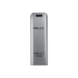 PNY Elite Steel - Chiavetta USB - 64 GB - USB 3.1