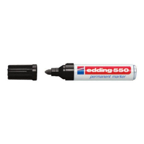 edding 550 - Marcatore - permanente - per vetro, metallo, plastica - rosso - 3-4 mm