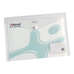 Rexel - Cartelletta portadocumenti - per A4 - capacità 100 fogli - trasparente (pacchetto di 5)