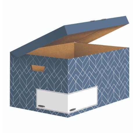 Fellowes DECOR FLIP TOP BOX - URBAN BLUE