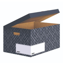 Fellowes DECOR FLIP TOP BOX - URBAN GREY