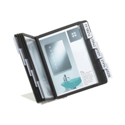 DURABLE VARIO - Leggio a pannelli - per scrivania - 10 compartimenti - per A5 - nero