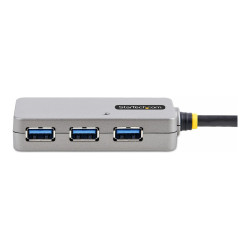 StarTech.com USB Extender Hub, 10m USB 3.0 Extension Cable with 4-Port USB Hub, Active/Bus Powered USB Repeater Cable, Optional