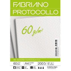 Fabriano CARTA PROTOCOLLO A4 60g 200ff - RIG 4 MM