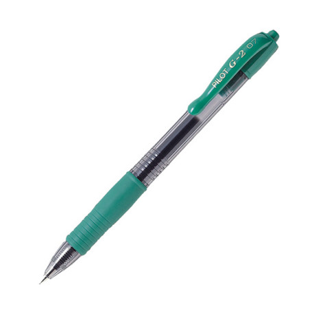 Roller gel a scatto G-2+ - punta 0,7mm - verde - Pilot