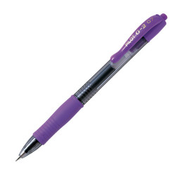 Roller gel a scatto G-2+ - punta 0,7mm - viola - Pilot