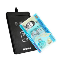 Hamlet Lettore Contactless NFC per Carta Identità CIE 3.0, Tessera Sanitaria, CNS Lettore contactless NFC per CIE 3.0, TS, CNS