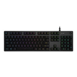 Logitech Gaming G512 - Tastiera - retrolilluminato - USB - QWERTY - Spagnola - interruttore: GX Brown Tactile - carbonio