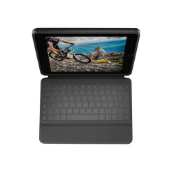 Logitech Rugged Folio - Custodia tastiera e carta - Apple Smart connector - QWERTY - Spagnola - per Apple 10.2-inch iPad (7^ ge