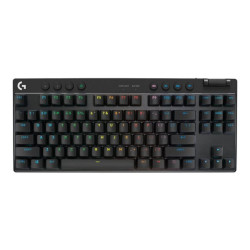 Logitech G PRO X TKL - Tastiera - gaming - retrolilluminato - senza fili - Bluetooth, 2.4 GHz - QWERTY - Spagnola - interruttor