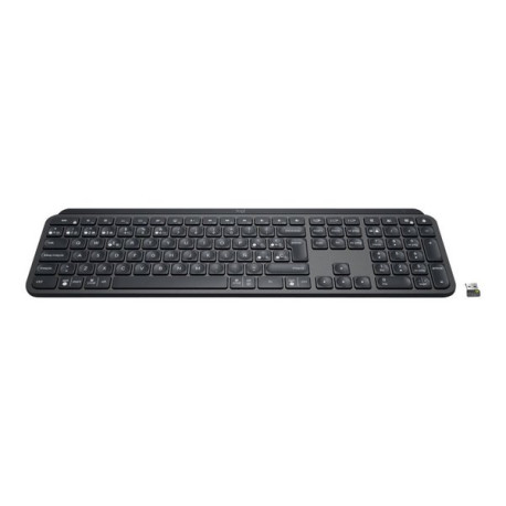 Logitech MX Keys - Tastiera - retroilluminato - senza fili - Bluetooth - QWERTY - Spagnola - Europea - grafite