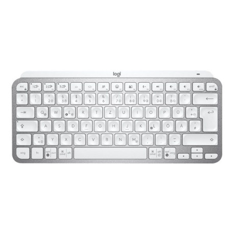 Logitech MX Keys Mini - Tastiera - retroilluminato - Bluetooth - QWERTY - Spagnola - grigio pallido