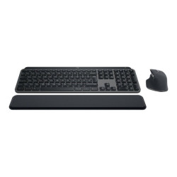 Logitech MX Keys S Combo - Set mouse e tastiera - retroilluminato - senza fili - Bluetooth LE - QWERTY - Spagnola - interruttor