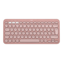 Logitech Pebble Keys 2 K380s - Tastiera - senza fili - Bluetooth LE - QWERTY - Spagnola - tonal rose