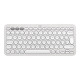 Logitech Pebble Keys 2 K380s - Tastiera - senza fili - Bluetooth LE - QWERTY - Spagnola - tonal white