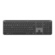 Logitech Signature Slim K950 - Tastiera - 100% - full size - senza fili - Bluetooth 5.1 LE - QWERTY - Spagnola - grafite