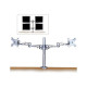 Lindy Dual Adjustable LCD Arms - Componente di montaggio (2 bracci snodati) - per 2 display LCD - argento - dimensione schermo:
