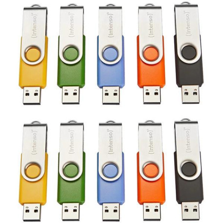 Intenso Basic Line unità flash USB 4 GB USB tipo A 2.0 Nero, Blu, Verde, Arancione, Giallo