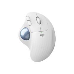 Logitech ERGO M575 - Trackball - ottica - 5 pulsanti - senza fili - 2.4 GHz, Bluetooth 5.0 LE - ricevitore wireless USB - bianc