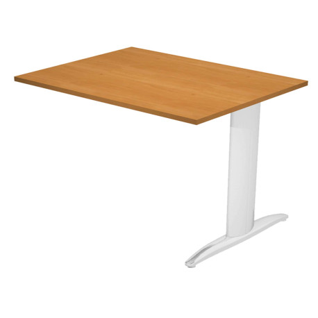 Allungo reversibile dx/sx per scrivanie Easy - 80 x 60 cm - Noce chiaro/metal cromato
