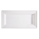 Piatto piano monouso - rettangolare - 26 x 13 cm - canna da zucchero - bianco - Signor Bio - conf. 50 pezzi