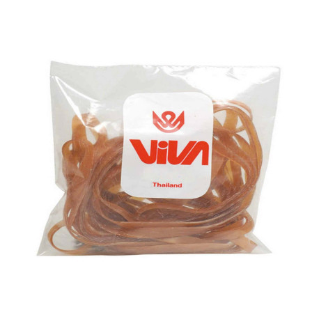 Elastici fettuccia - misure assortite - 80 gr - caucciù - avana - Viva