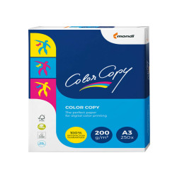 Carta Color Copy - A3 - 200 gr - bianco - Mondi - conf. 250 fogli