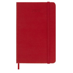 Moleskine AGENDA GIORNALIERA 2026 ROSSO COPERTINA RIGIDA POCKET